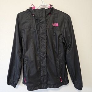 💛The North Face Black Jacket with Pink Accents